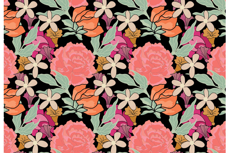 botanic-floral-pattern-set