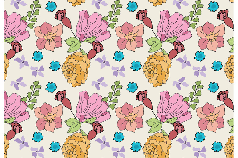 botanic-floral-pattern-set