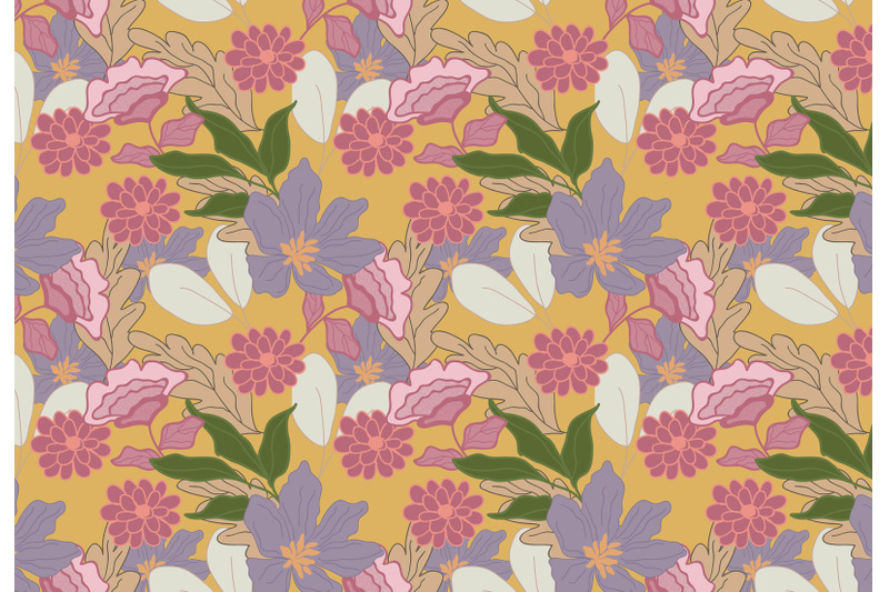 botanic-floral-pattern-set
