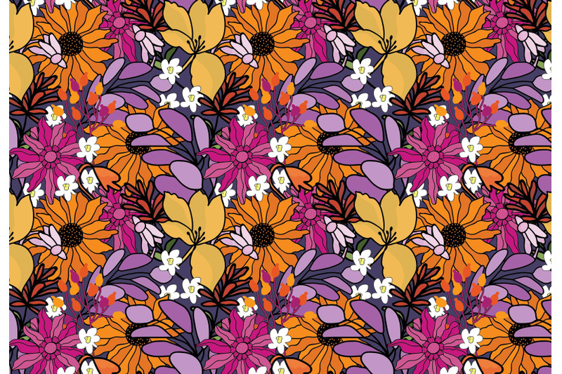 botanic-floral-pattern-set