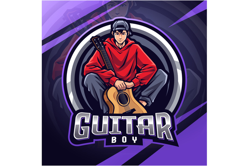 guitar-boy-esport-mascot-logo-design