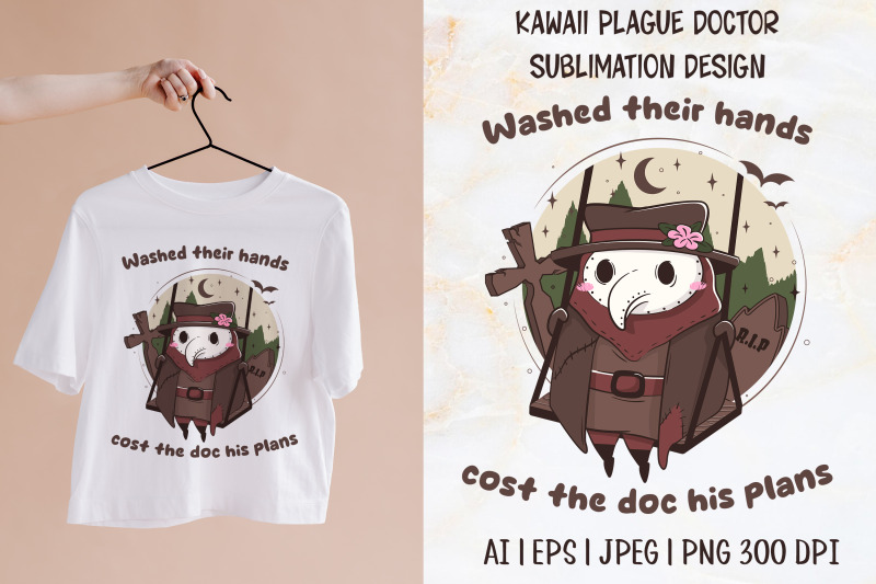 kawaii-plague-doctor-sublimation-design