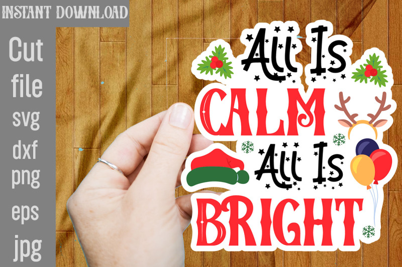 all-is-calm-all-is-bright-stickers-design-christmas-stickers-bundle