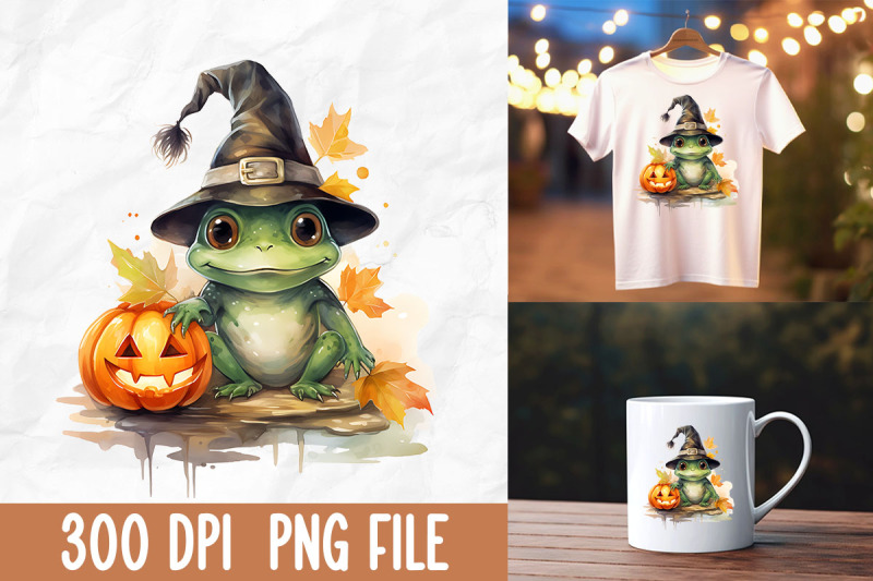 cute-cartoon-witch-frog-autumn-pumpkin