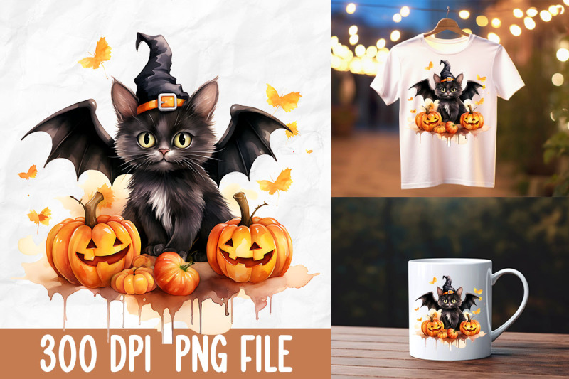 cute-halloween-witch-black-cat-pumpkin