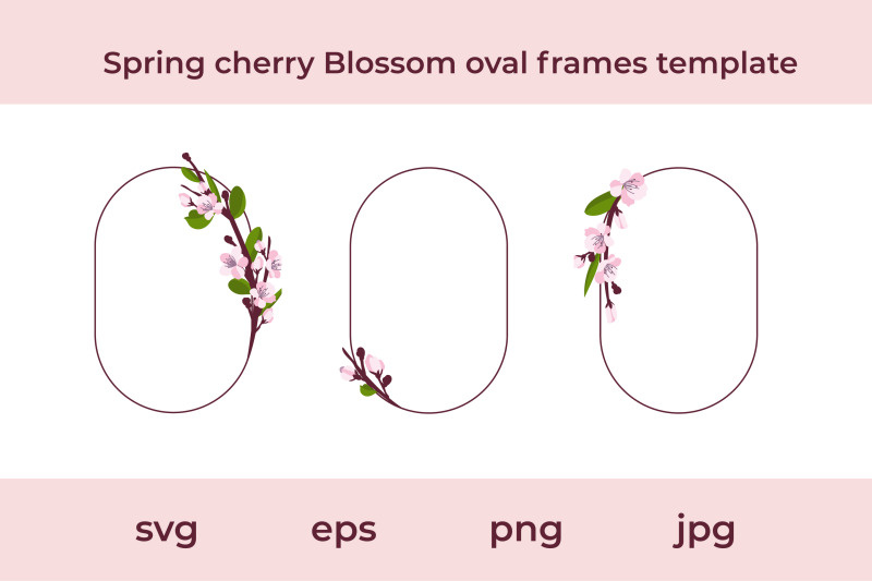 spring-cherry-blossom-oval-frames