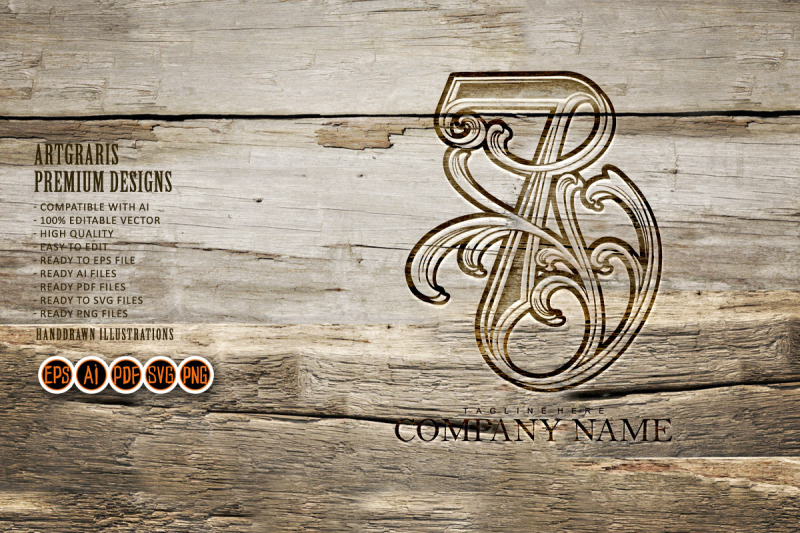 creating-luxury-vintage-number-7-monogram-logo-outline