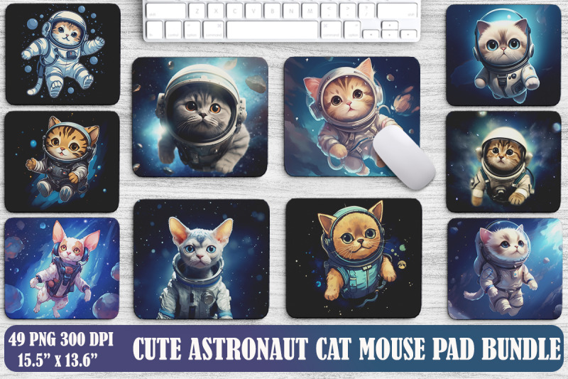 cute-astronaut-cat-mouse-pad-design