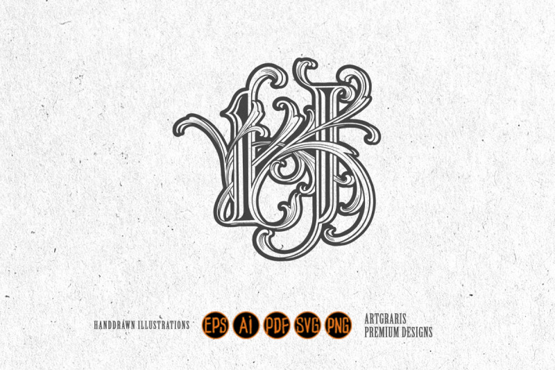 flourish-vintage-lettering-h-monogram-logo-elegance-monochrome