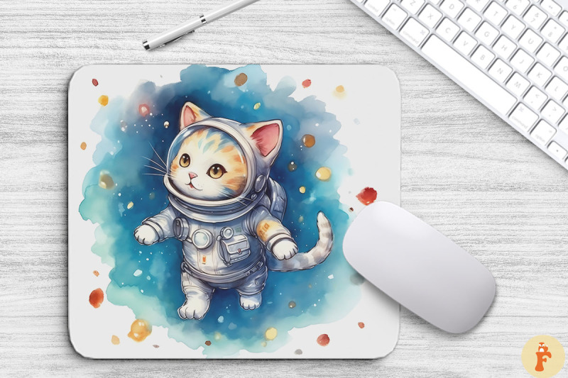 cute-astronaut-manx-cat-mouse-pad