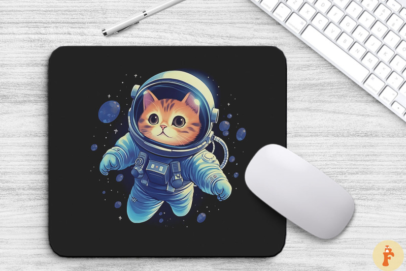 cute-astronaut-manx-cat-mouse-pad