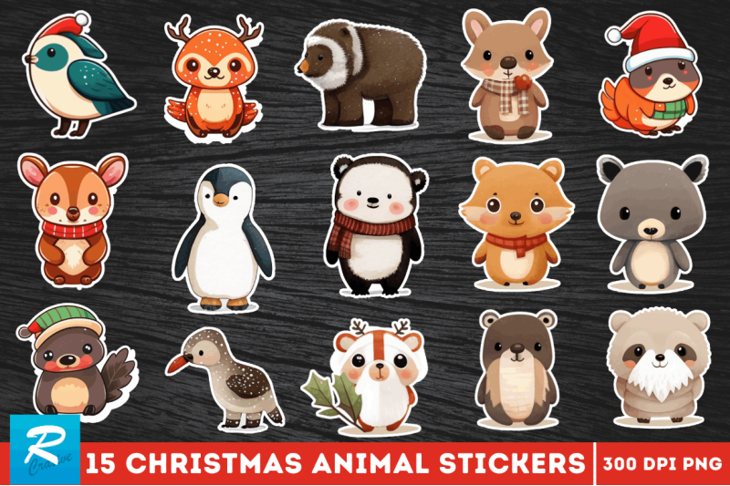 cute-christmas-animal-sticker-bundle