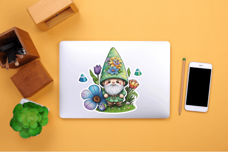 easter-spring-gnome-stickers-bundle