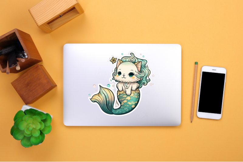 cute-mermaid-cat-printable-sticker-bundle