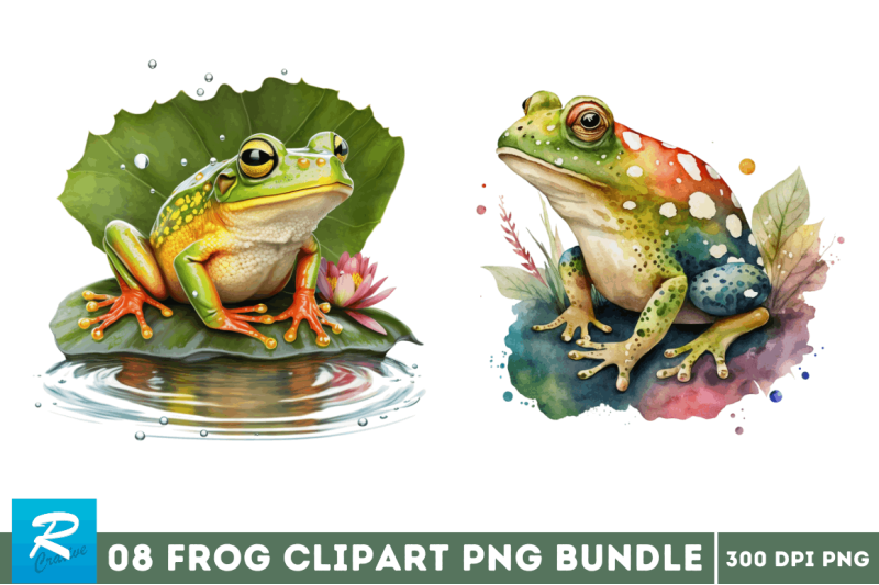 colorful-frog-clipart-bundle