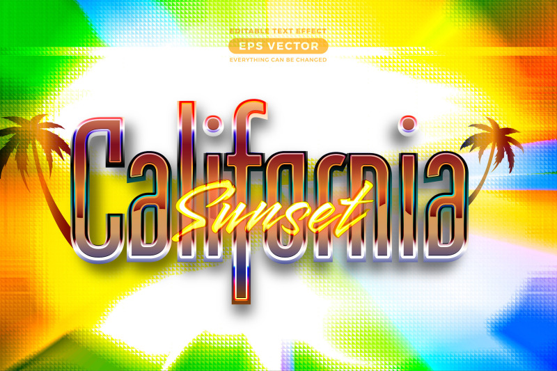 california-sunset-editable-text-effect-retro-style-with-vibrant-theme