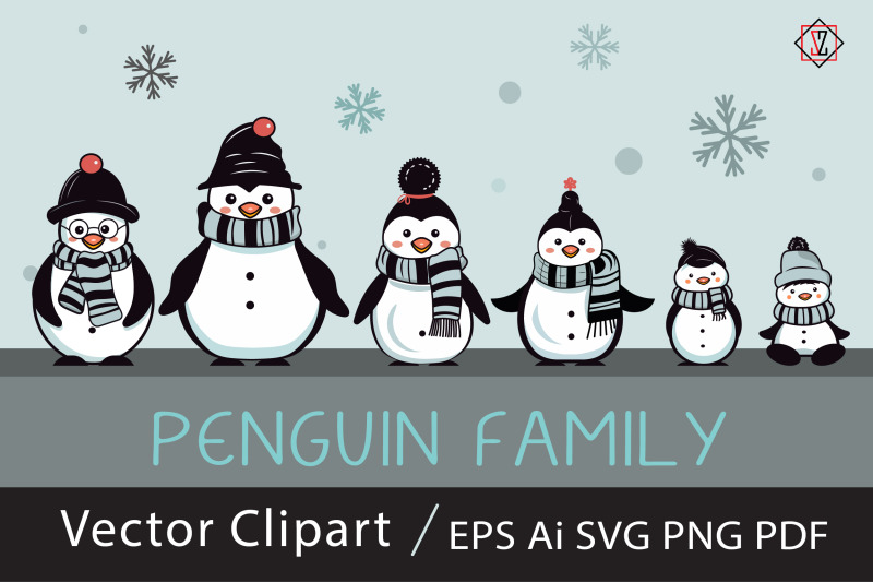 penguin-family-vector-clipart