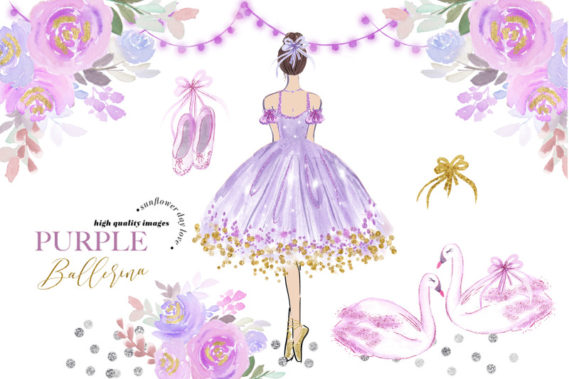 purple-ballerina-princess-clipart-purple-amp-gold-flowers-clipart