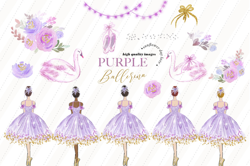 purple-ballerina-princess-clipart-purple-amp-gold-flowers-clipart