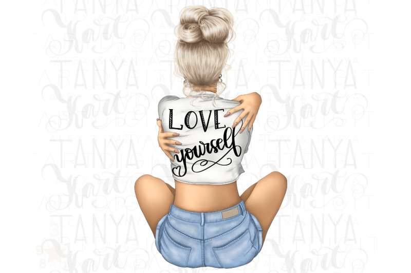 you-are-enough-png-digital-download-blonde-woman