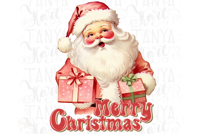 vintage-santa-with-gifts-png-for-shirt-designs