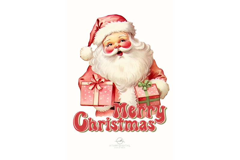 vintage-santa-with-gifts-png-for-shirt-designs