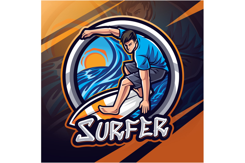 surfer-esport-mascot-logo-design