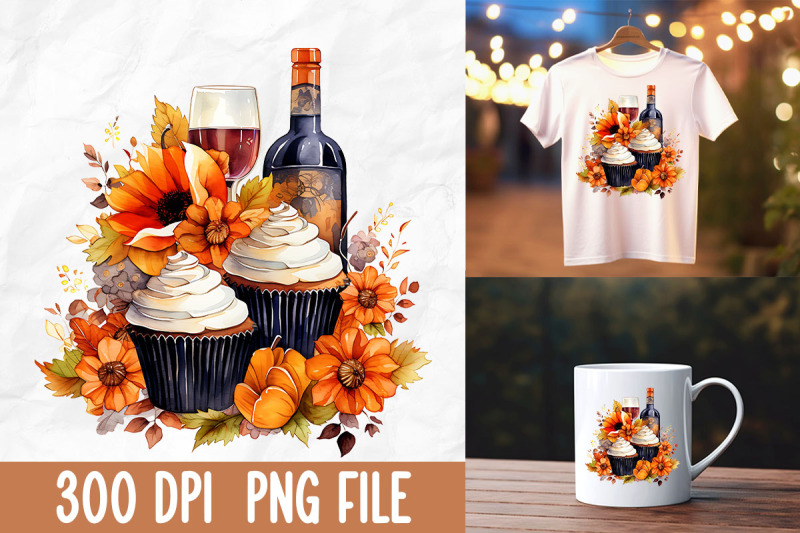 retro-halloween-cupcake-wine-fall-party