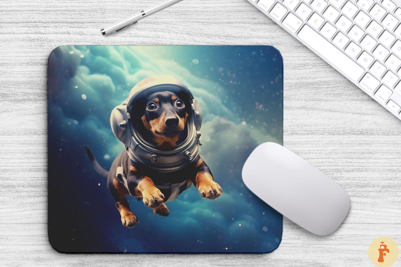 cute-astronaunt-dachshund-dog-mouse-pad