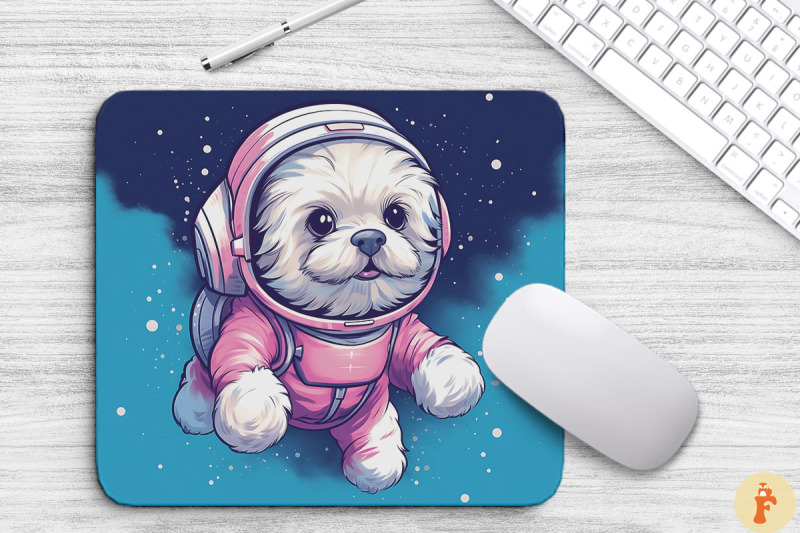 cute-astronaunt-havanese-dog-mouse-pad