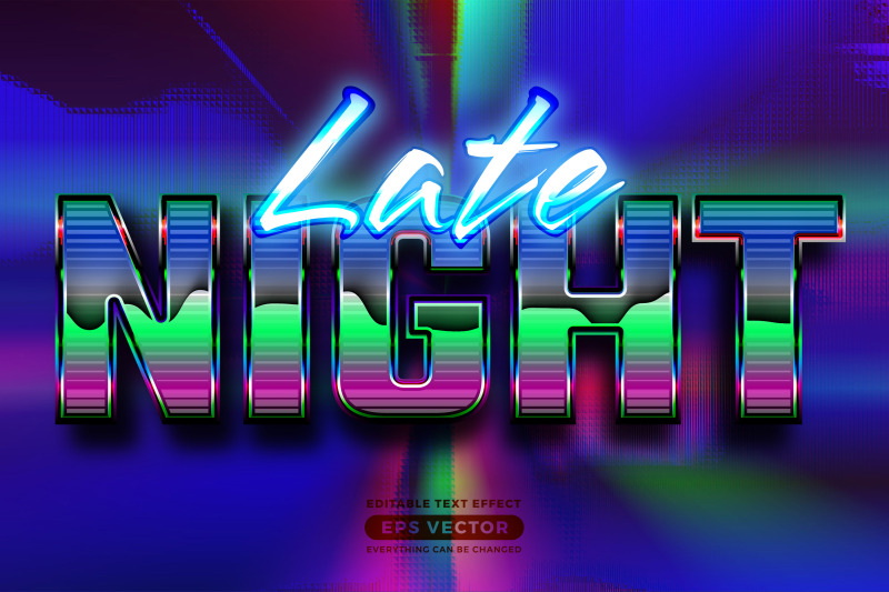late-night-editable-text-style-effect-in-retro-style-theme-ideal-for-p