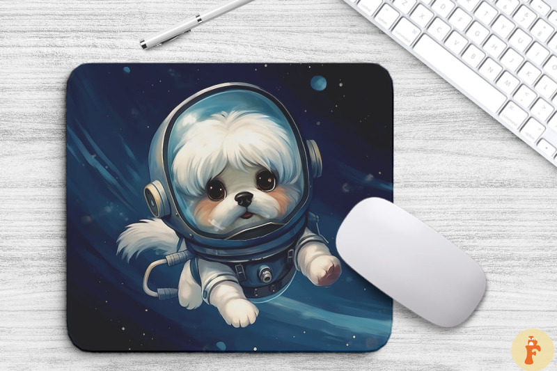 cute-astronaunt-maltese-dog-mouse-pad