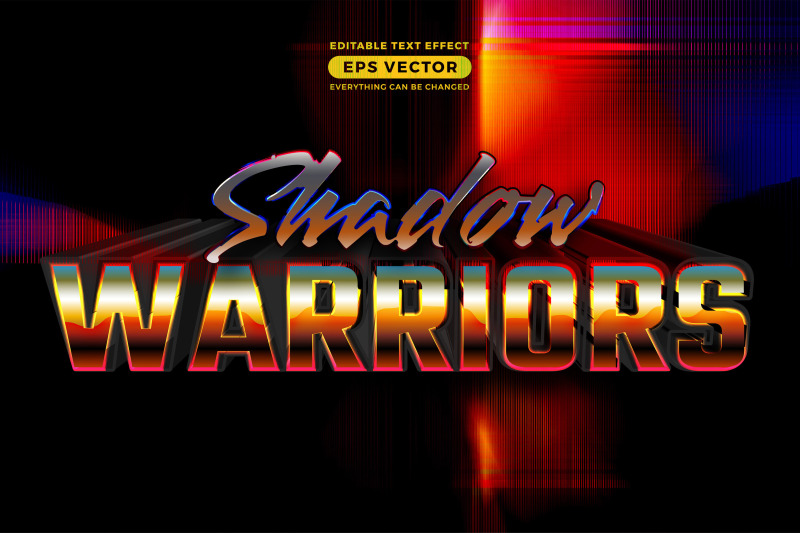 shadow-warriors-editable-text-effect-retro-style-with-vibrant-theme-co