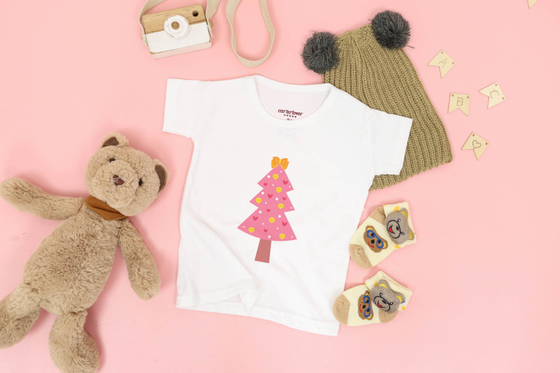 pink-christmas-tree-set