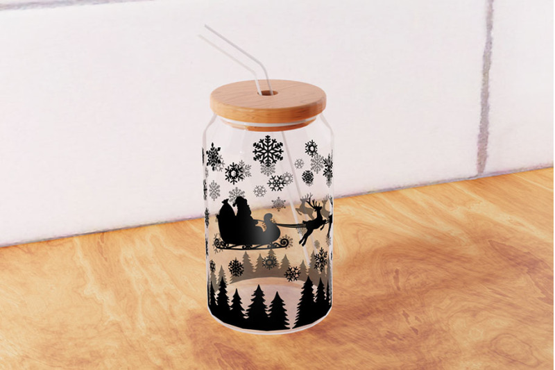 christmas-night-16oz-glass-can-wrap-svg-png-santa-flying-over-forest