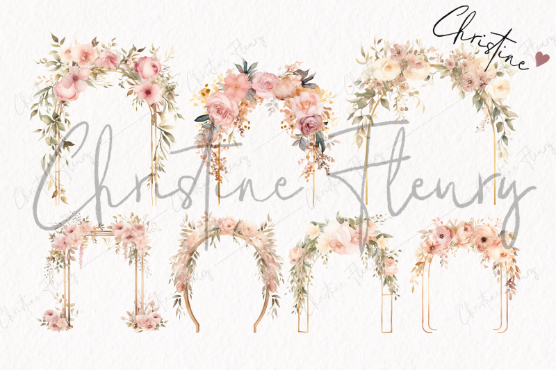 watercolor-gold-amp-blush-wedding-arches