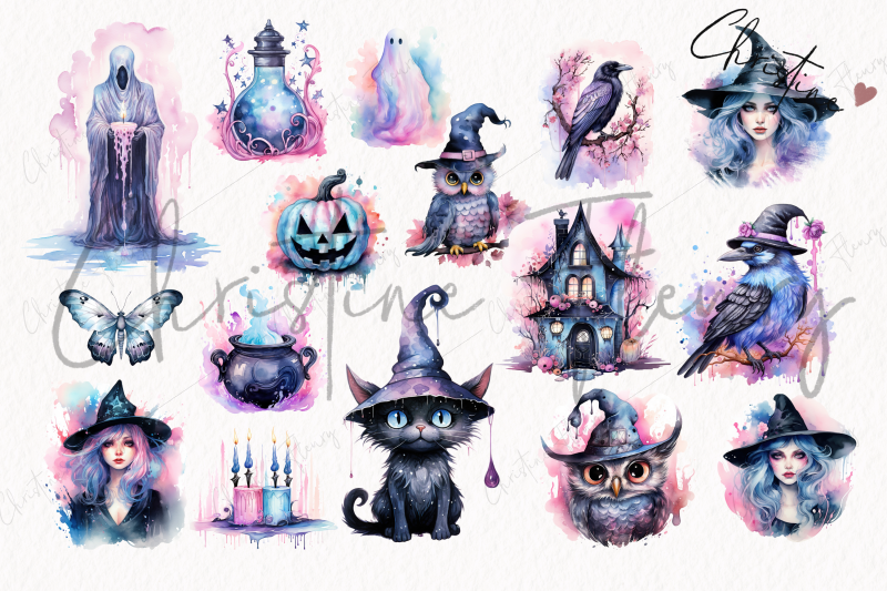 watercolor-pastel-halloween-clipart