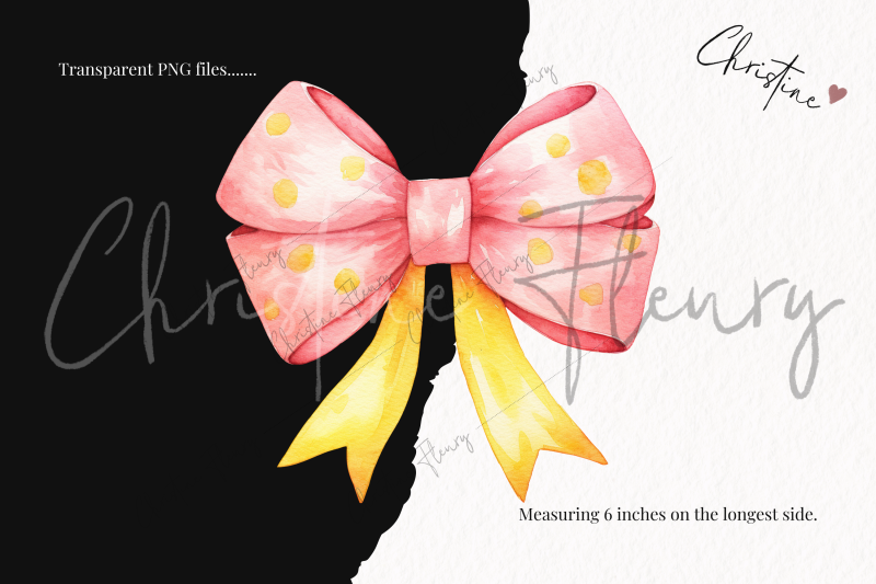 watercolor-pink-lemonade-bow-clipart