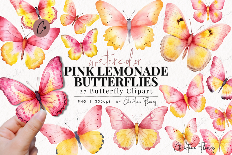 watercolor-pink-butterflies-clipart