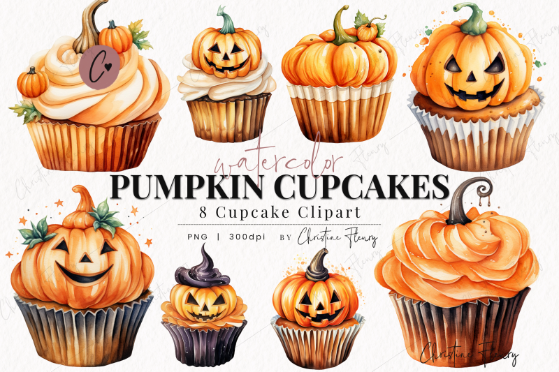 watercolor-pumpkin-cupcake-clipart