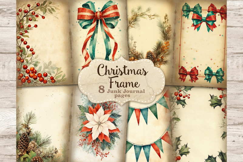 christmas-frame-junk-journal-page-xmas-printable