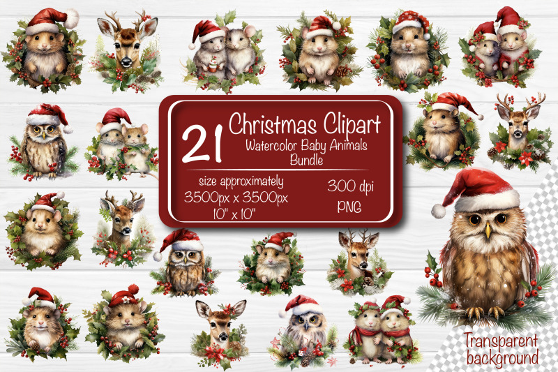 christmas-clipart-watercolor-clipart-bundle-xmas-animals-clipart