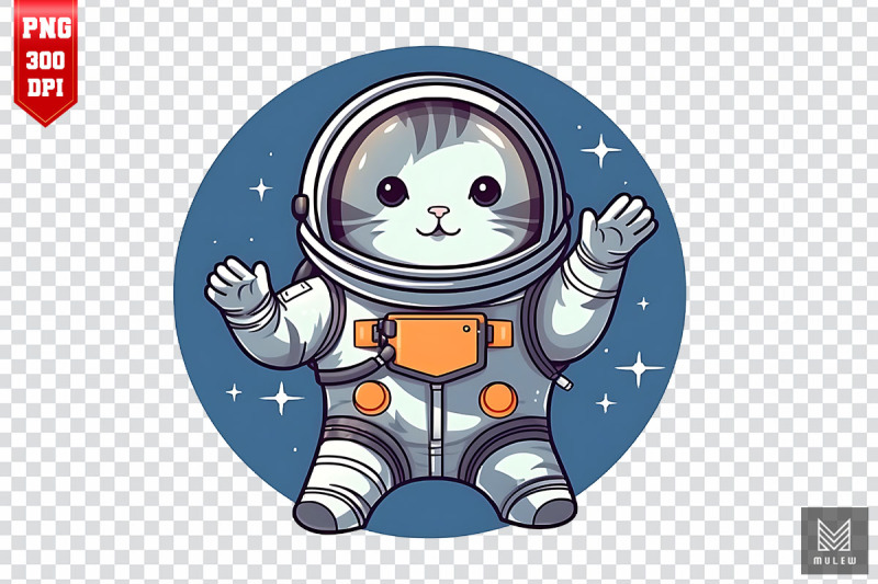 astronaut-british-shorthair-cat-clipart