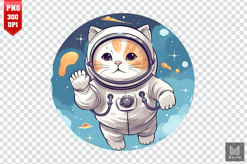 astronaut-british-shorthair-cat-clipart