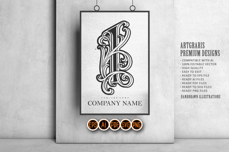 luxury-vintage-lettering-i-monogram-logo-flourish-monochrome