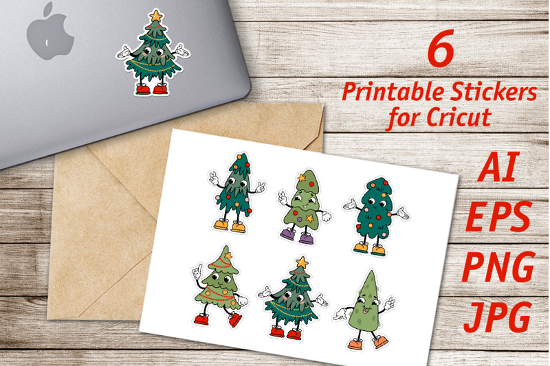 kawaii-christmas-trees-printable-stickers-cricut-design