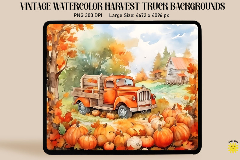 watercolor-harvest-scene-with-red-truck