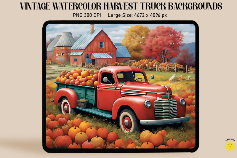 watercolor-harvest-scene-with-red-truck