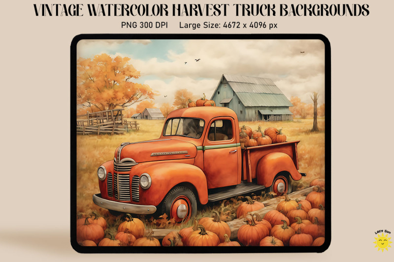 watercolor-harvest-scene-with-red-truck