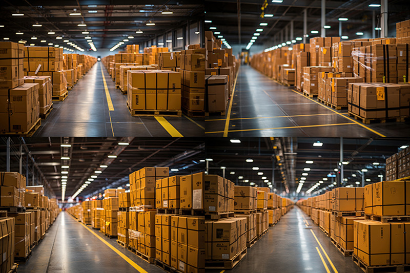 a-warehouse-with-boxes-on-the-floor